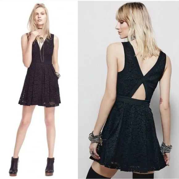 Free People | Dresses | Free People Lovely In Lace Mini Dress | Poshmark